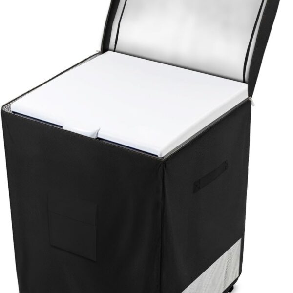 Capa Para Freezer Externo, Capa Resistente 600D 100% À Prova D'Água Para Freezer Horizontal, Capas Para Freezer Horizontal Externo De 5,0 Cúbicos, A Parte Superior Pode Ser Aberta Com Zíper (