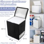 Capa Para Freezer Externo, Capa Resistente 600D 100% À Prova D'Água Para Freezer Horizontal, Capas Para Freezer Horizontal Externo De 5,0 Cúbicos, A Parte Superior Pode Ser Aberta Com Zíper ( - Imagem 2