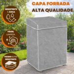 Capa Premium Impermeável para Máquina de Lavar 12kg a 17kg com proteção UV e ajuste traseiro, ideal para Brastemp, Electrolux e Consul. - Imagem 2