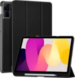 Capa Premium para Xiaomi Redmi Pad Se 11" com suporte para Pencil, proteção anti-impacto, função Sleep e design leve preta