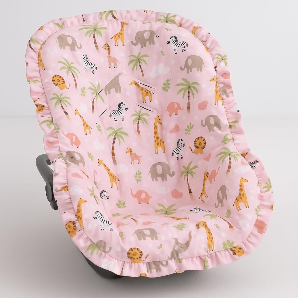 Capa de bebê conforto Safari Rosa estampada, proteção e conforto Capa de bebê conforto Safari Rosa estampada, proteção e conforto para o dia a dia