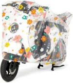 Capa de scooter elétrica girassol 220x120 cm impermeável, protege contra chuva, poeira e manchas para bikes, scooters e motos
