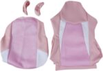 Capa elástica para cadeira gamer: proteção respirável, ajuste firme e fácil instalação para cadeira de escritório e reclinável, rosa e branco