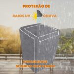 Capa impermeável para máquina de lavar Brastemp, Consul e Electrolux 12kg a 17kg, com zíper, proteção UV e alta resistência. - Imagem 2