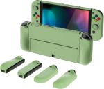 Capa protetora PlayVital para Nintendo Switch OLED: grip ergonômico, proteção completa e design dockável.