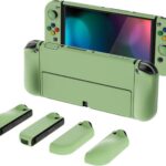 Capa protetora PlayVital para Nintendo Switch OLED: grip ergonômico, proteção completa e design dockável.