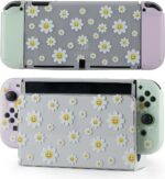 Capa protetora para Switch OLED em silicone floral: proteção total, encaixe perfeito e conforto para Joy-Con.