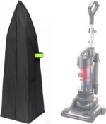 Capa protetora para aspirador vertical 420D PVC: proteção contra poeira e água, com bolsa extra e ajuste universal.
