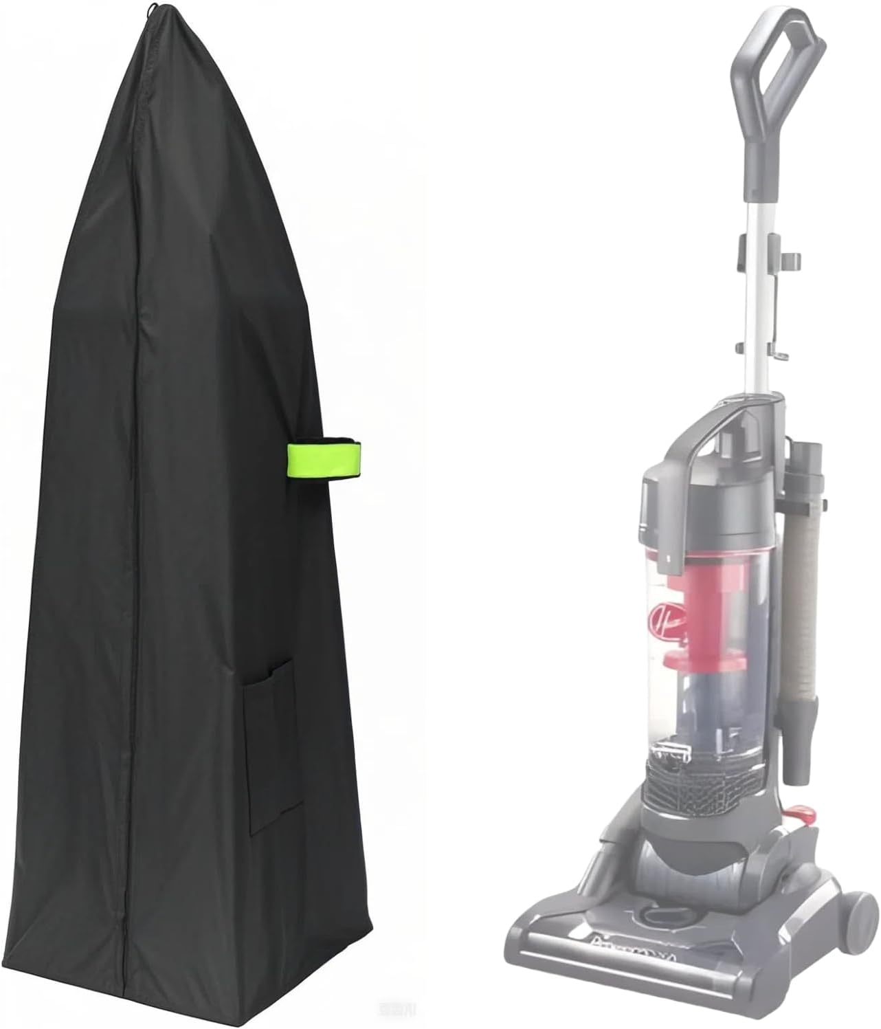 Capa protetora para aspirador vertical 420D PVC: proteção contra poeira Capa protetora para aspirador vertical 420D PVC: proteção contra poeira e água, com bolsa extra e ajuste universal.