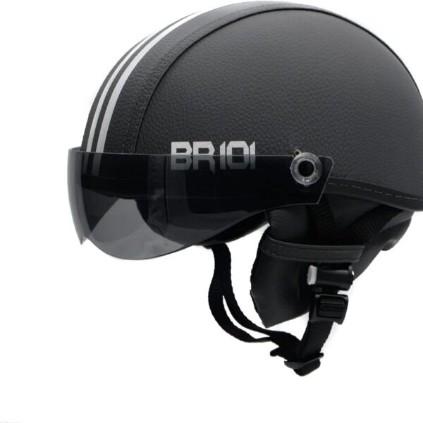 Capacete Coquinho BR101 Premium Grafite com viseira fumê: mais segurança, conforto e estilo para scooter, bike, skate e patinete.