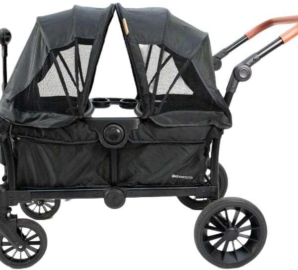 Carrinho Bebê Trenino Preto Galzerano: conforto, segurança e berço para crianças de 1 a 6 anos.