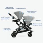 Carrinho Graco Ready2Grow LX 2.0 para gêmeos: compacto, confortável e prático desde o nascimento até 15 kg. - Imagem 2