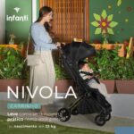 Carrinho Nivola Infanti: compacto, leve e prático, com fechamento automático, mosquiteiro, UV50+ e suporte até 22 kg. - Imagem 2