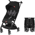 Carrinho Pockit+ All-City Velvet Black: leve, compacto e reclinável, ideal para bebês de 6 meses a 4 anos.