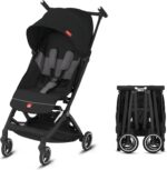 Carrinho Pockit+ All-City Velvet Black: leve, compacto e reclinável, ideal para bebês de 6 meses a 4 anos.
