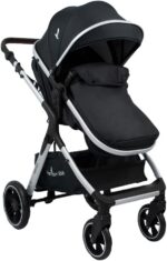 Carrinho Travel System Kansas Silver Preto: conforto desde o nascimento, fechamento compacto e rodas para todos os terrenos. - Imagem 2