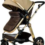 Carrinho de Bebê 4 Rodas Club Baby Marrom: segurança, conforto e praticidade para passeios diários com seu bebê.