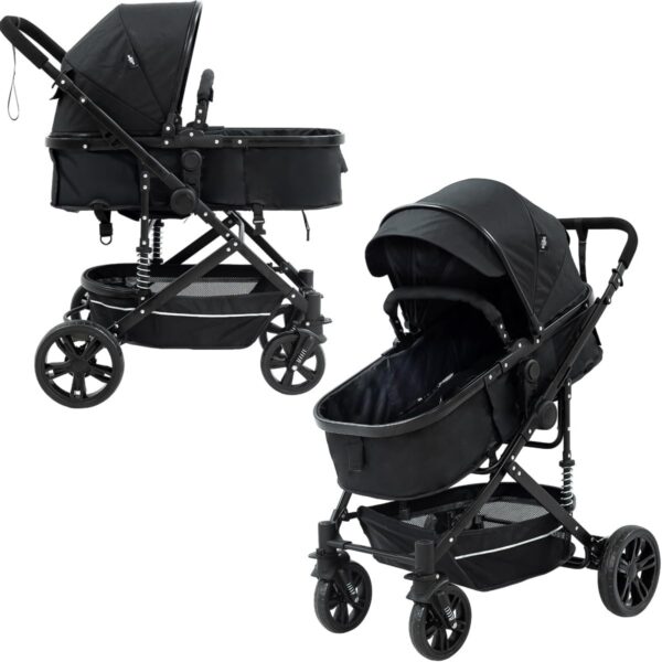 Carrinho de Bebê Baby Style Wonder 2 em 1: conforto, segurança e praticidade com assento ajustável e fechamento compacto