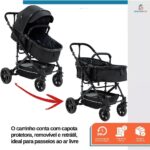 Carrinho de Bebê Baby Style Wonder 2 em 1: conforto, segurança e praticidade com assento ajustável e fechamento compacto - Imagem 2