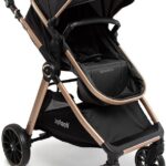 Carrinho de Bebê Infanti Romanzo Preto Bronze: conforto, segurança e praticidade com assento reversível e capota UV50+