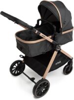 Carrinho de Bebê Infanti Romanzo Preto Bronze: conforto, segurança e praticidade com assento reversível e capota UV50+ - Imagem 2