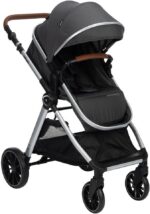 Carrinho de Bebê Infanti Romanzo Preto Granizo: conforto, segurança e praticidade com assento reversível e fechamento compacto.