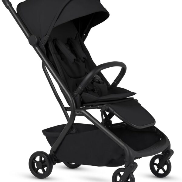 Carrinho de Bebê Nia Onyx Silver Cross aprovado para cabine, compacto, leve e ideal para viagens com conforto e praticidade.