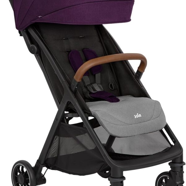 Carrinho de Bebê Pact Pro Pink Lilac Joie: compacto, leve e reclinável, ideal para passeios e viagens com até 22 kg.