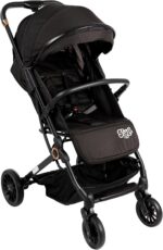 Carrinho de Bebê Passeio Vira Berço Compact Styll Baby Preto: conforto, praticidade e fechamento compacto para levar em qualquer viagem.