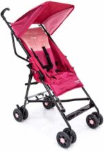 Carrinho de Bebê Umbrella Wing Voyage Rosa: leve, compacto e prático para viagens com fechamento guarda-chuva.