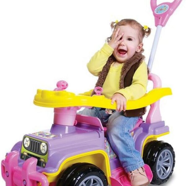 Carrinho de Passeio Infantil com Empurrador Jip Jip: diversão, segurança e equilíbrio para sua filha em passeios ao ar livre.