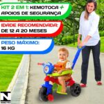Carrinho de passeio infantil com proteção e brinquedos didáticos, ideal para acompanhar os primeiros passos com segurança. - Imagem 2