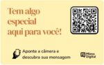 Cartão Presente Inovador Personalizável com QR Code: grave mensagem e foto para surpreender em qualquer ocasião.