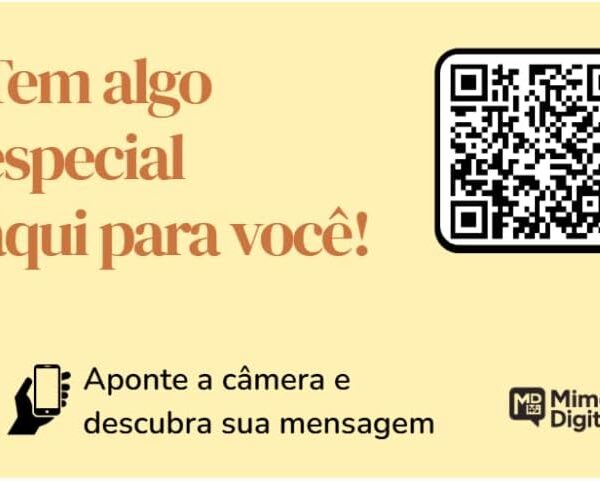 Cartão Presente Inovador Personalizável com QR Code: grave mensagem e foto para surpreender em qualquer ocasião.
