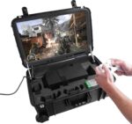 Case Club Xbox Series X or S Pro Portable Gaming Station with Built-in 24" 1080p Monitor, Cooling Fans, & Speakers. Fits Console, Controllers, & Games, which are NOT Included 1MS / 144 Hertz