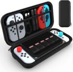 Case Nintendo Switch OLED 4Leader com 6 compartimentos: proteção resistente e organização ideal para viagens