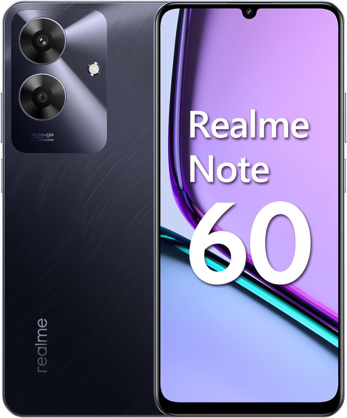 Celular Realme Note 60 256GB 4GB RAM com câmera 32MP, Celular Realme Note 60 256GB 4GB RAM com câmera 32MP, tela 90Hz e chip octa-core para desempenho fluido.