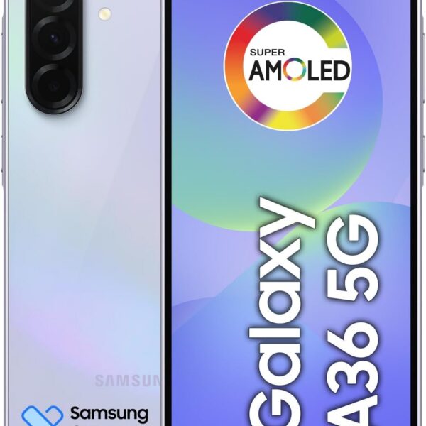 Celular Samsung Galaxy A36 5G 128GB, 6GB RAM, Câmera 50MP, IP67, Super AMOLED 6.7", Recursos AI, Violeta