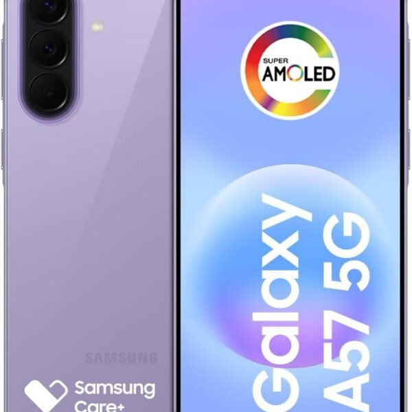 Celular Samsung Galaxy A57 5G 256GB, 8GB RAM, Câmera Tripla de até 50MP, Selfie de 12MP, Tela Super AMOLED 6.7", NFC, Recursos AI, IP68, Até 6 Atualizações de Android e Segurança (Lilás)