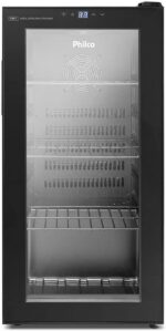 Cervejeira 3 em 1 Philco PCV142P 91L 110V com degelo automático e prateleiras ajustáveis para melhor conservação de bebidas