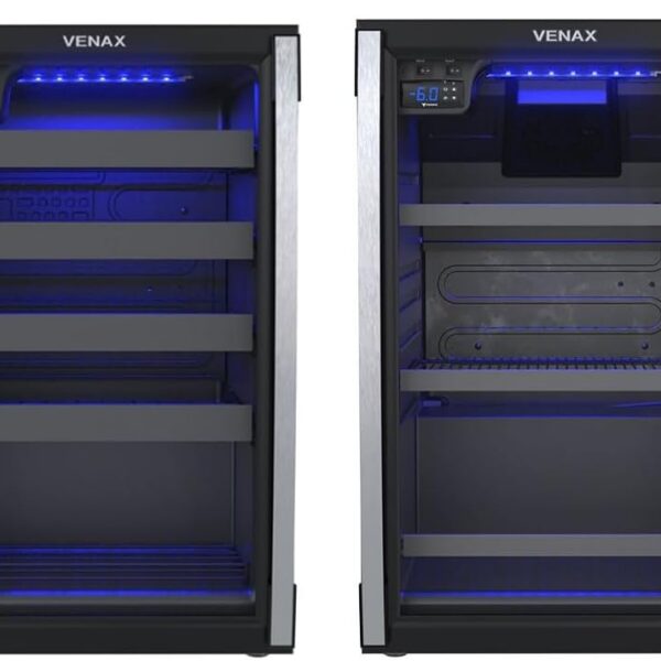 Cervejeira + Adega Venax Blue Light e Piubella 100 Preto 127V