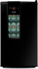 Cervejeira Consul Preta CZE12BE 220v: cervejas geladas sem congelar, com capacidade para 75 latas e controle digital de temperatura.