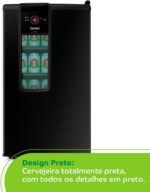 Cervejeira Consul Preta CZE12BE 220v: cervejas geladas sem congelar, com capacidade para 75 latas e controle digital de temperatura. - Imagem 2