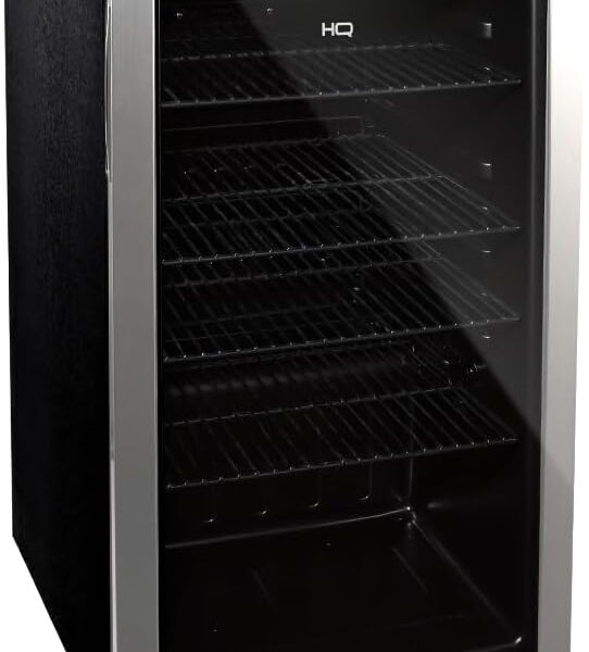 Cervejeira Expositor Vertical HQ Vidro Duplo 100 Litros Inox HQ-100CEVPV (127V)