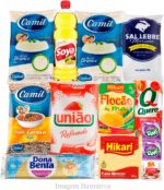 Cesta Básica Doação Completa Premium com 13 itens essenciais para comprar e doar com qualidade.