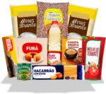 Cesta Básica Doação Econômica Junior com 11 itens essenciais para doação e consumo, ótimo custo-benefício.