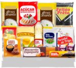Cesta Básica de Alimentos 14 Itens Familiar para doação e consumo com itens essenciais de qualidade.