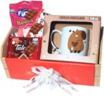 Cesta Presente Capivara com Caneca e Chocolates: kit fofo, pronto para presentear e encantar em qualquer ocasião. - Imagem 2