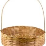Cesta Redonda de Bambu 15cm: prática, elegante e versátil para fraldas, café da manhã e organização diária.