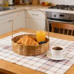 Cesta Redonda de Bambu 15cm: prática, elegante e versátil para fraldas, café da manhã e organização diária. - Imagem 2